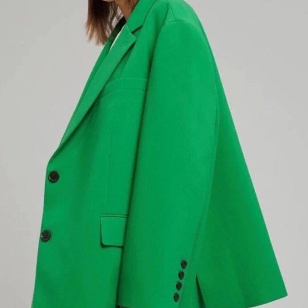 The Frankie Shop Oversized Bea Blazer, Small, Green